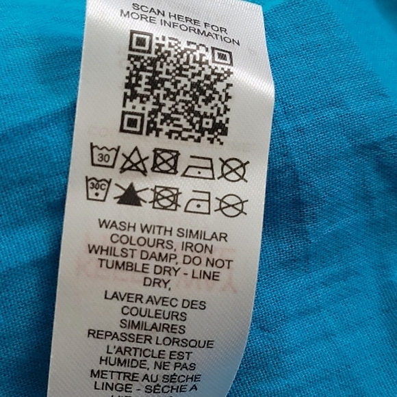 TOPSHOP Women's Button Front Shirt Cotton Blue Oversized Size 8 - Picture 11 of 12